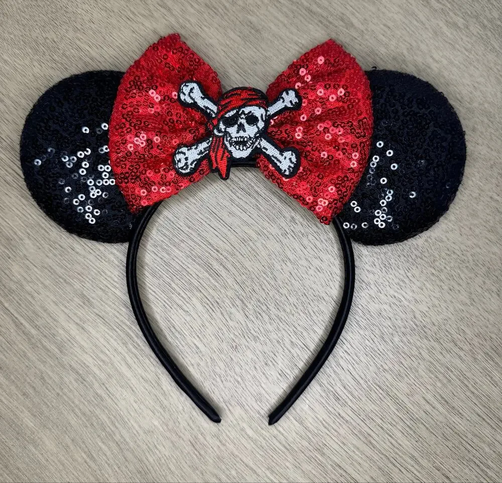 Pirate Minnie Mouse Sequin Headband